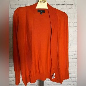 Mossimo Sweater Open Cardigan Soft Lightweight Rounded Hemline Cocoon Style SM